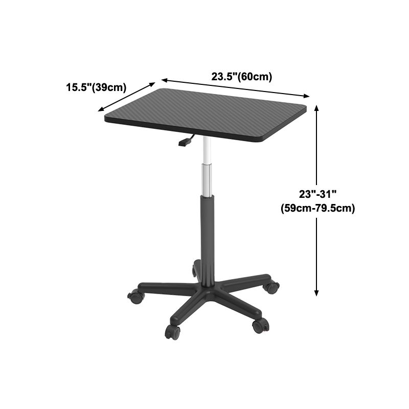 Modern Rectangular Office Desk Height Adjustable Office Desk with Caster Wheels
