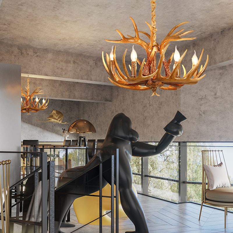 Lustres de bois vintage style américain cure