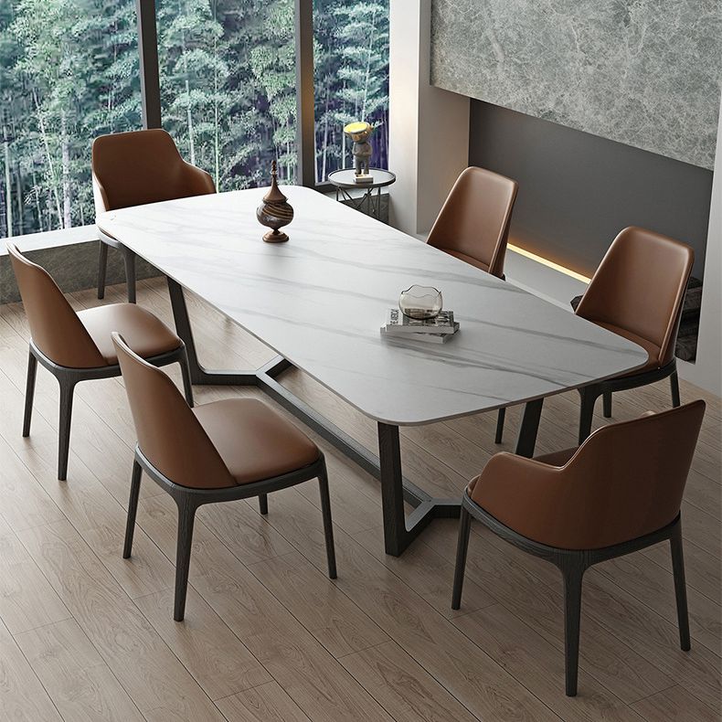 Contemporary Kitchen Dining Chairs Upholstered Chairs with Solid Wood Base