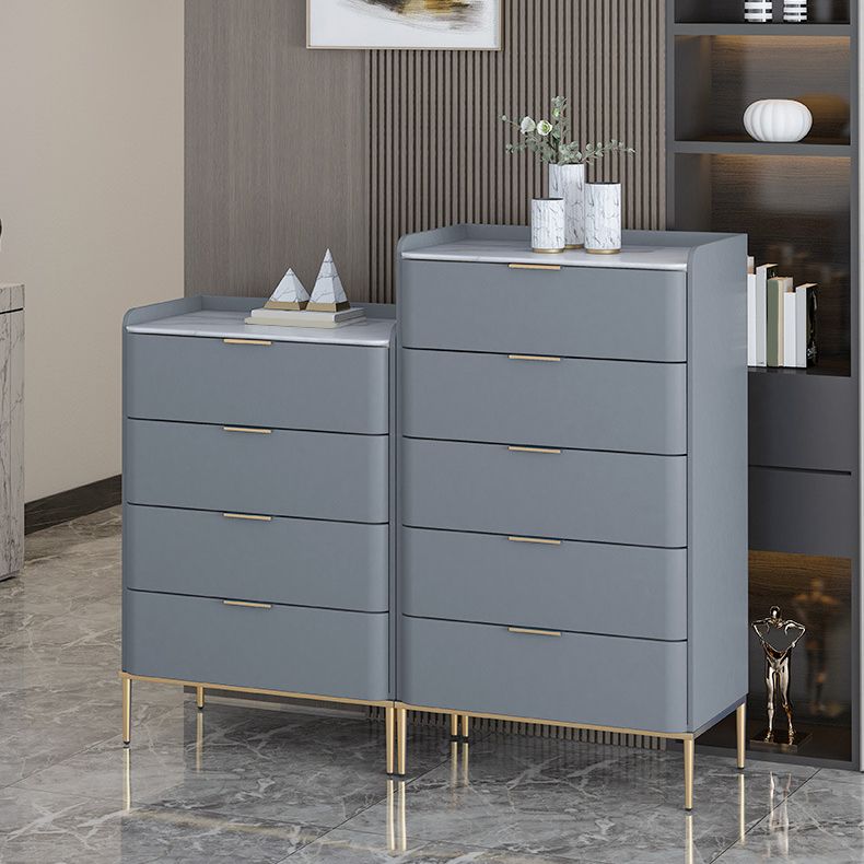 Classic Glam Storage Chest Stone Dresser with 5/4/3 Drawers , 15.6 Inch W