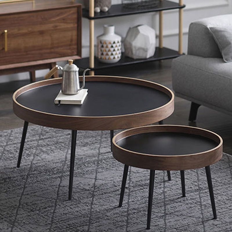 Contemporary Coffee Table 4 Legs Round Coffee Cocktail Table