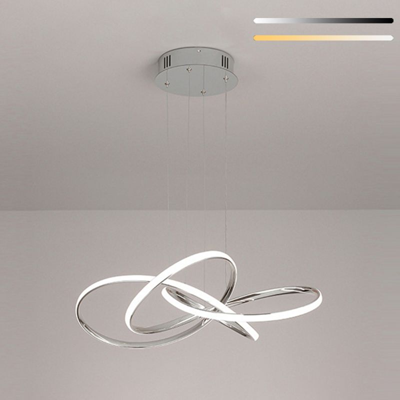 Luces de techo colgantes de metal modernas Candelera colgante lineal para sala de estar