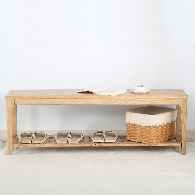 Rectangle 11.8" Wide Seating Bench Solid Wood Entryway Bench