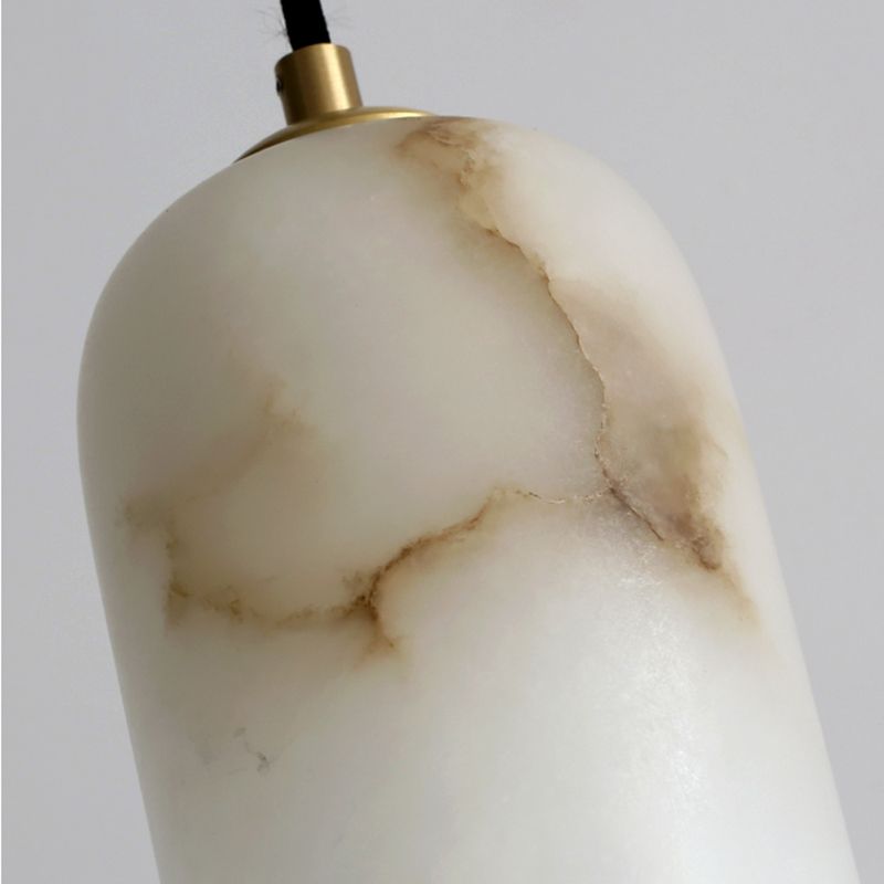 Marble Minimalist Hanging Lamp, Nordic Cylinder Shade Pendant Lighting for Living Room