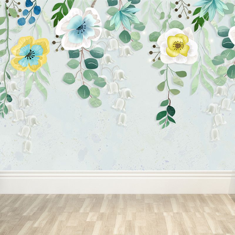 Blossom Wall Mural Contemporary Water Resistant Living Room Wall Art, Personalize