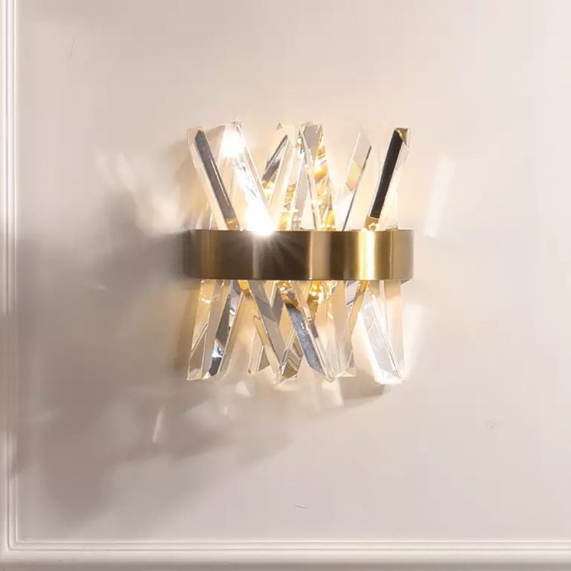 Unique Shape Wall Light Sconces Crystal 1 Light Wall Lighting Fixtures for Dining Room