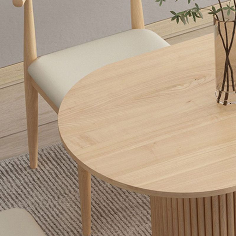 Contemporary Solid Wood Dining Table Oval Dining Table for Home Use