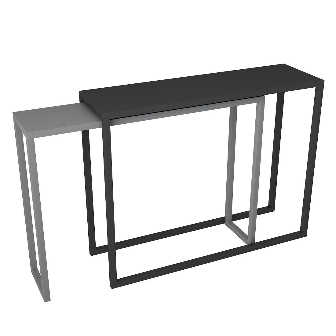 Scratch Resistant Ironcraft Console Table 30.70" High Contemporary Rectangle  Accent Table
