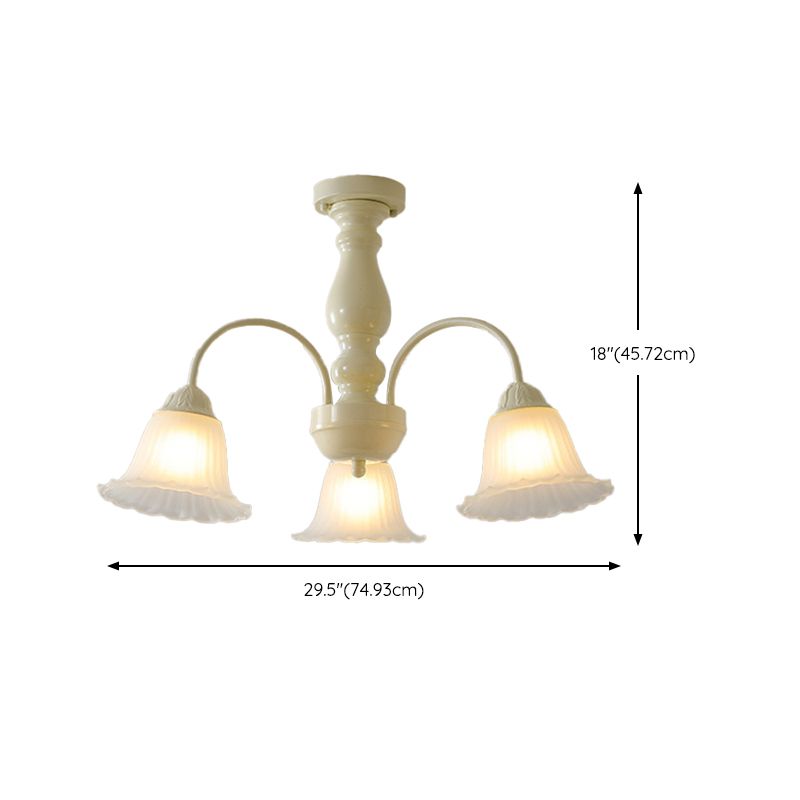Modern Ceiling Lamp Creative Glass Shade Flush Mount Lighting Fixture for Bedroom