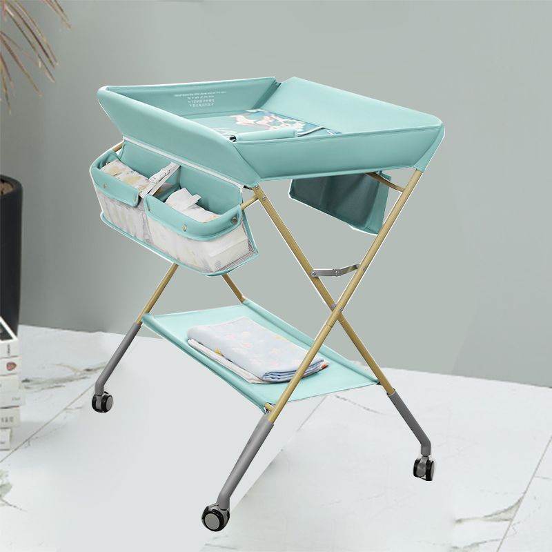 Folding Changing Table Baby Changing Table with 2 Storage Baskets