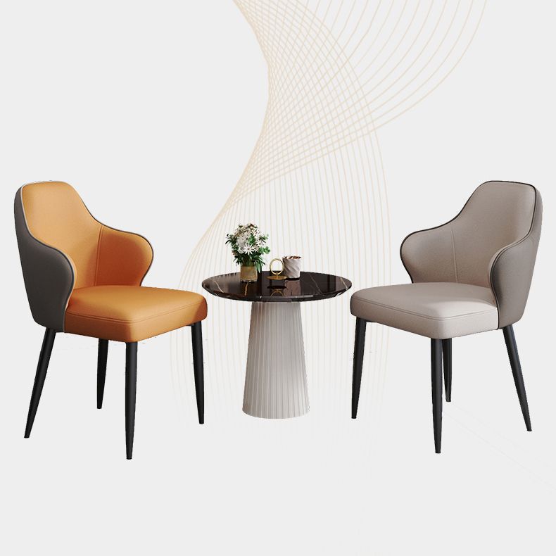 Contemporary Style Parsons Upholstered Dining Arm Chair for Home