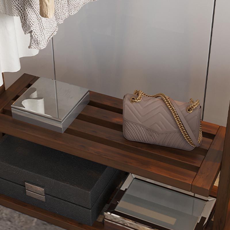 Storage Shelves Wardrobe Armoire Modern Bedroom Wooden Armoire