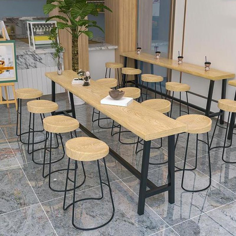 Contemporary Bar Height Pub Table Solid Wood Counter Height Table