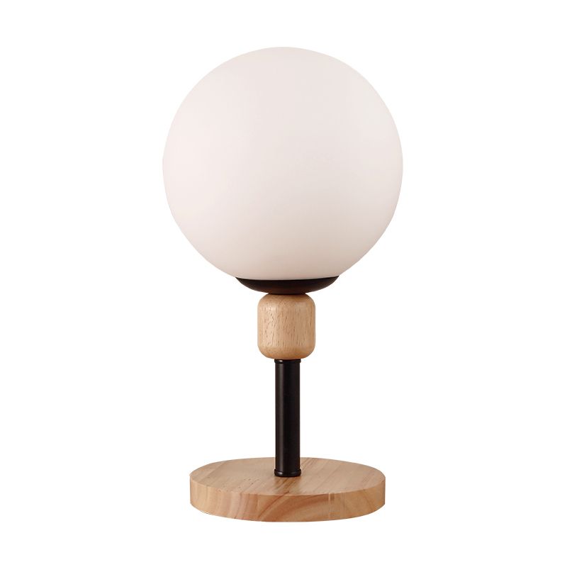 Stile moderno a forma sferica lampada da tavolo notturno vetro 1 luce da tavolo