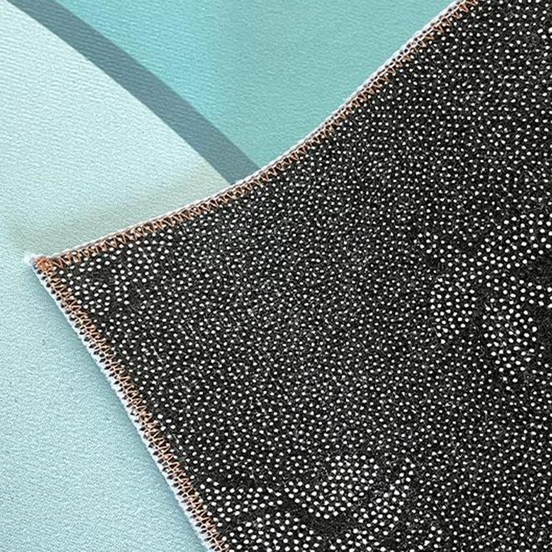 Leisure  Contrast Panel Rug Trendy Polyester Area Rug Non-Slip Backing Rug for Living Room