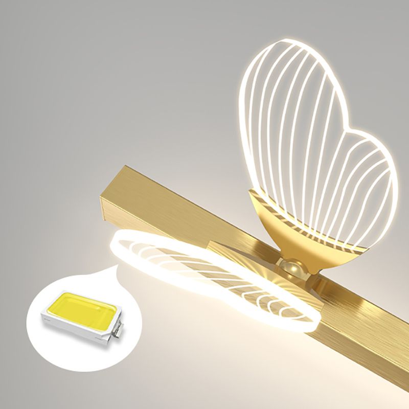 Linear Shape Metal Wall Lights Modern Style 2 Light Wall Mounted Light Fixtures