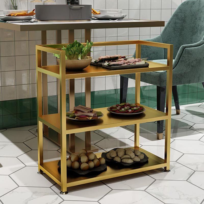 25.59"H Stationary Modern Prep Table Metal Rectangular Prep Table