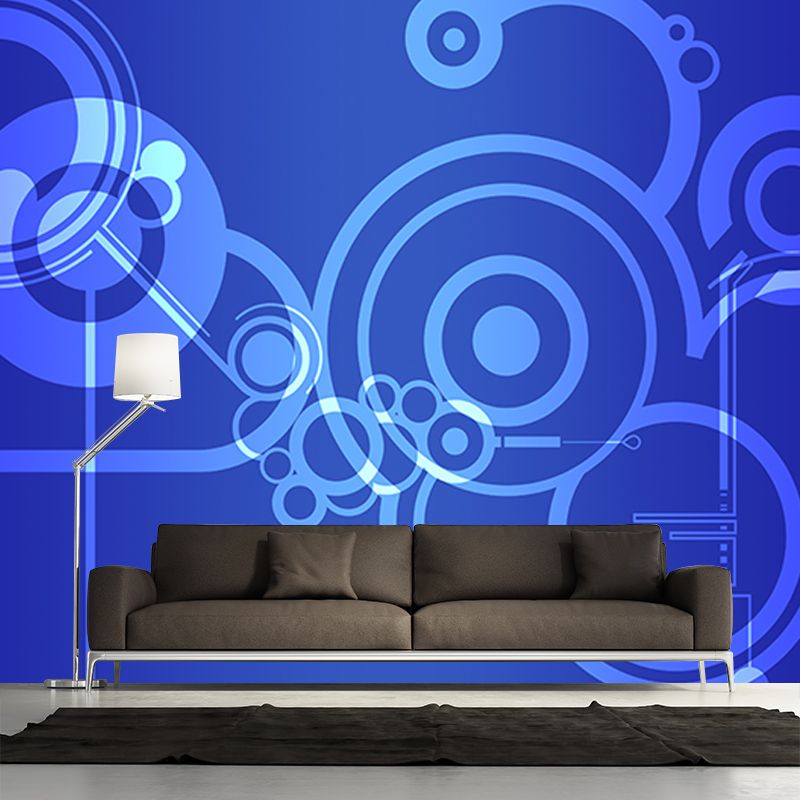 Geometry Mural Wallpaper Minimalistic Moisture Resistant Bedroom Wall Decor, Custom-Print