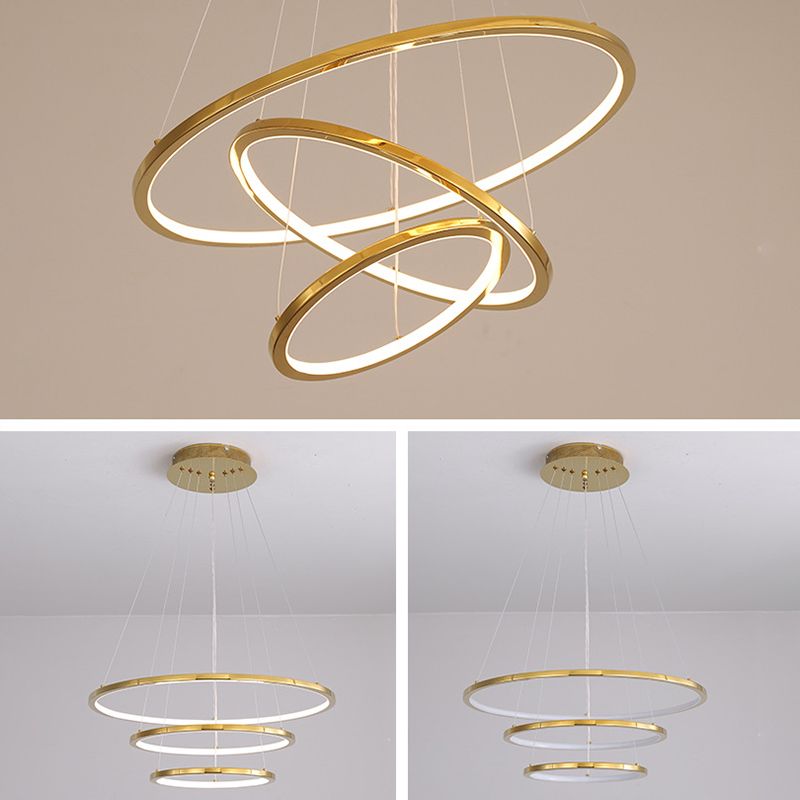 Luces colgantes colgantes de múltiples anillos