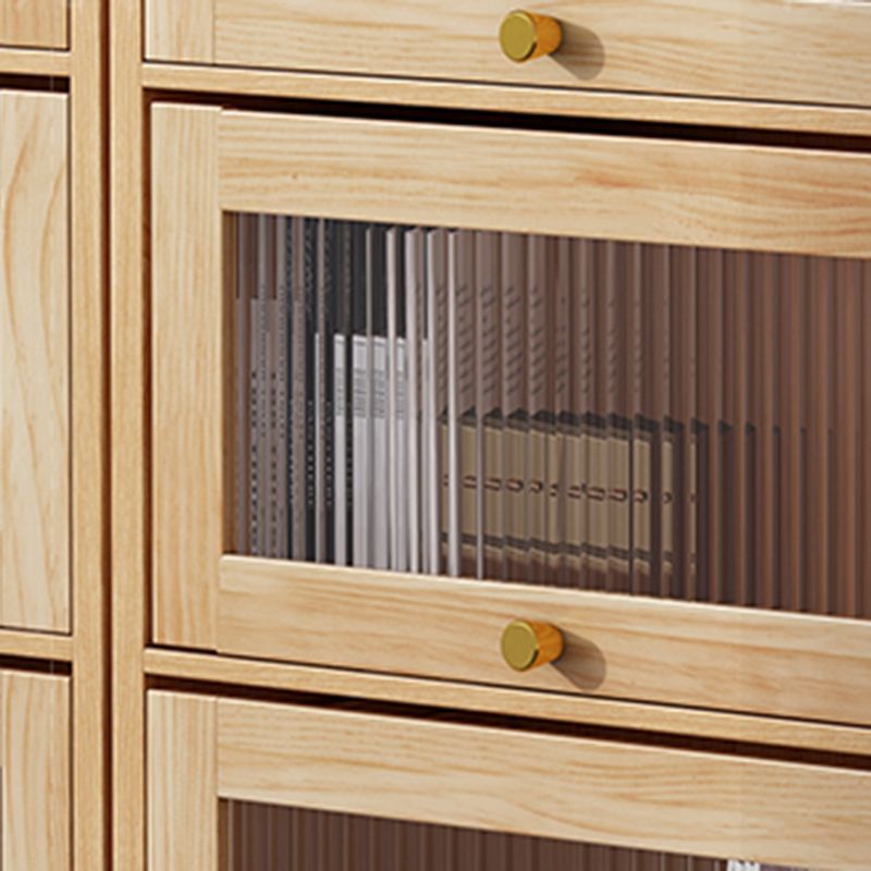 Contemporary Brown / Natural Wooden Cabinet, Rectangle Accent Cabinet