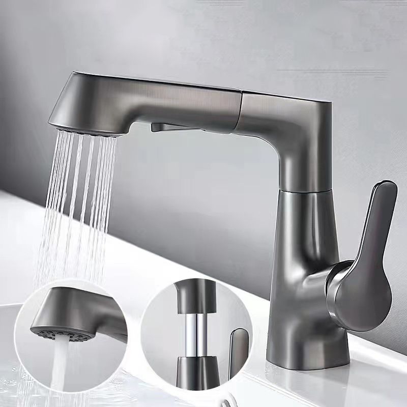 Modern Widespread Bathroom Faucet Copper Basin Lavatory Faucet