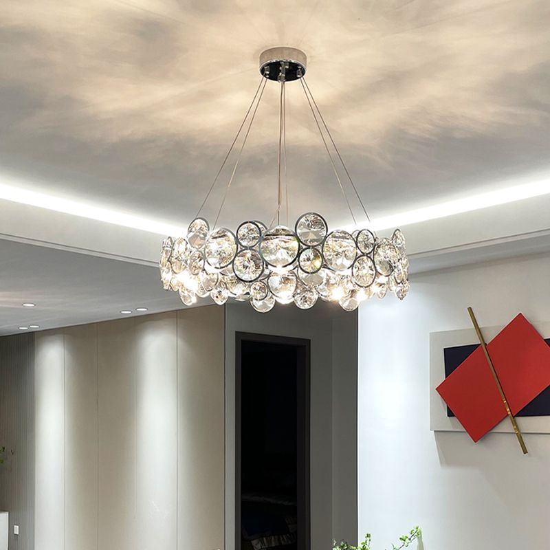 Bubbles Shape Crystal Chandelier Light Modern Style Dining Room Pendant Light