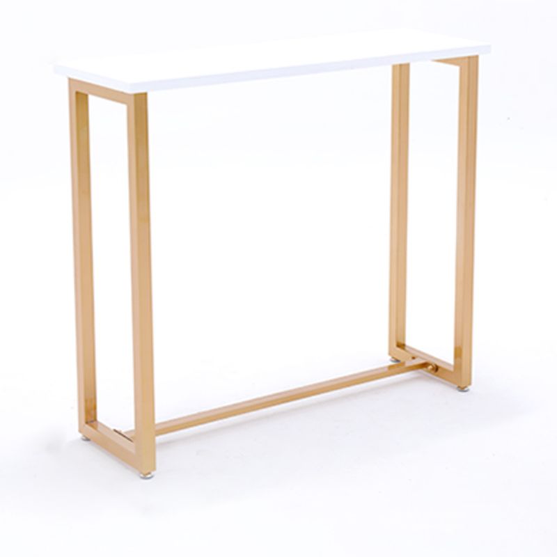 Glam Trestle Bar Table Set 1/2/3 Pieces Rectangle Wood Counter Height Set in White