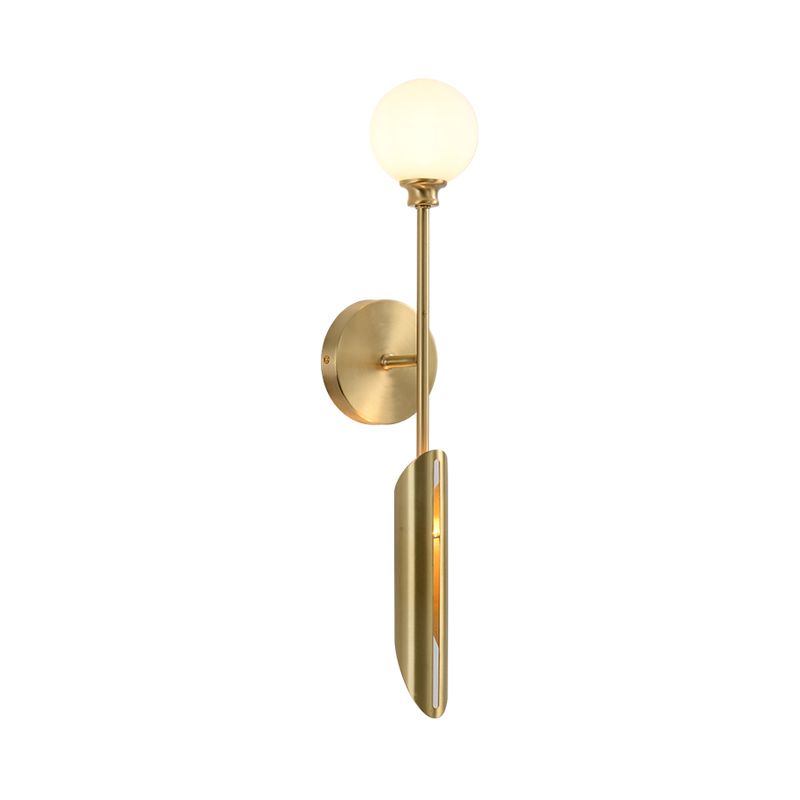 1 Light Metal Sconce Light Contemporary Gold Finish Crossed Wall Mount Light Fixture