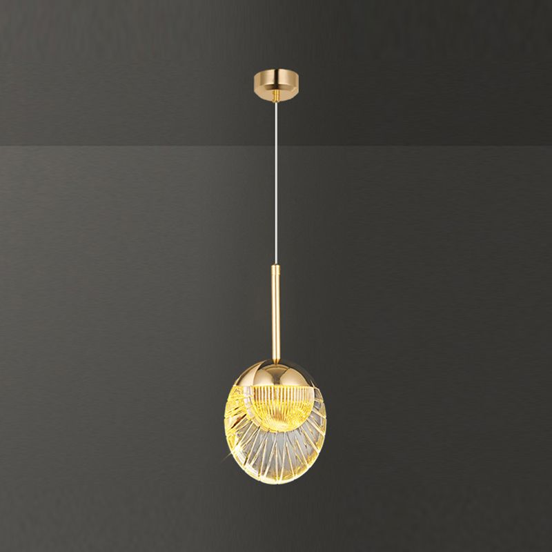 Round Shape Metal Pendant Lights Contemporary Style Hanging Lamps