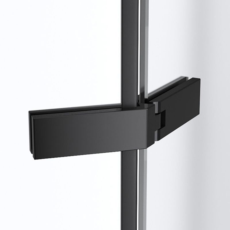 Black Neo-Angle Shower Enclosure Semi Frameless Door Hinged Shower Room