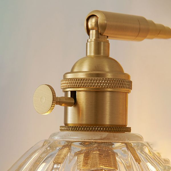 Modern Creative 1-Light Wall Light Geometric Glass Wall Lamp in Gold