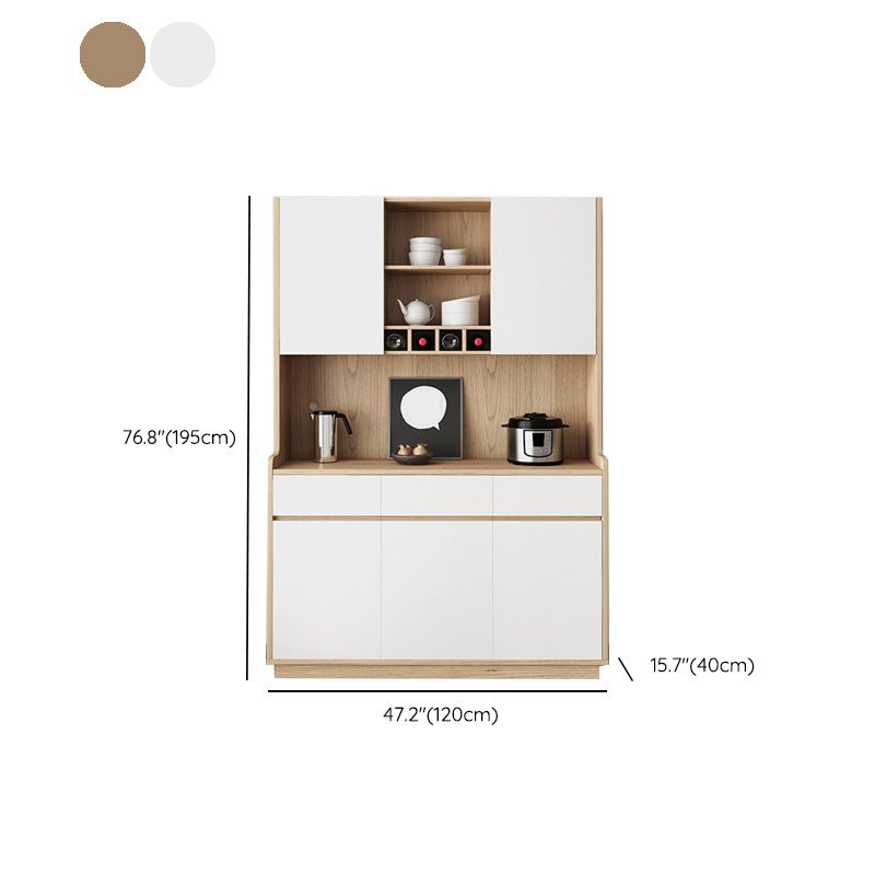 Modern Style Credenza Door Engineered Wood Sideboard for Kitchen