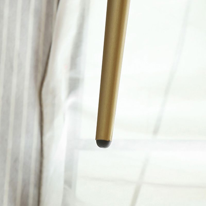 Sillas de comedor nórdicas con respaldo abierto, silla lateral para cocina con patas de metal