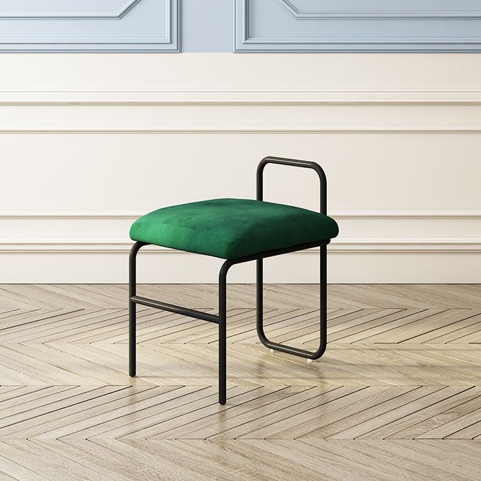 Glam Velvet Armless Dining Chairs Metal Dining Chairs for Home Use