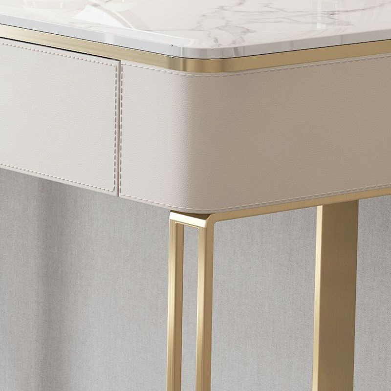 Glam 29.5" Tall Makeup Vanity Desk 2-Drawer Wood Dressing Table