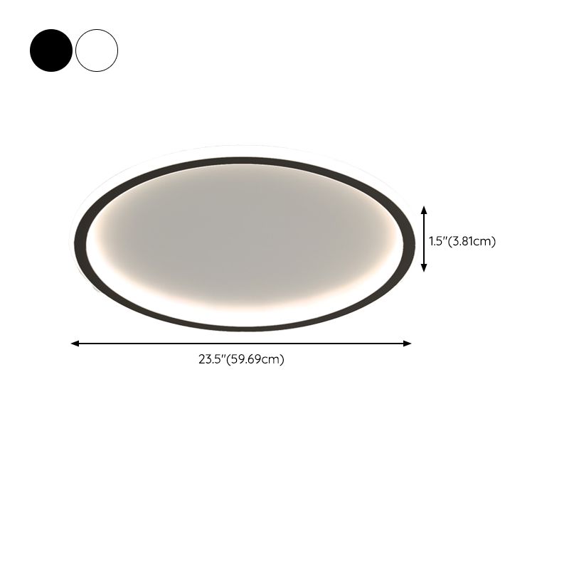 Round LED Ceiling Light Modern Ceiling Mount Lamp with Silica Gel Shade for Bedroom