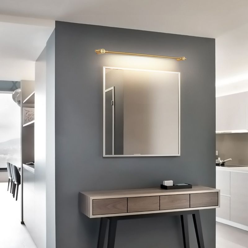 Moderne lichte luxe stijl lineaire wandgemonteerde ijdelheid lichten aluminium wand sconce verlichting in gouden afwerking