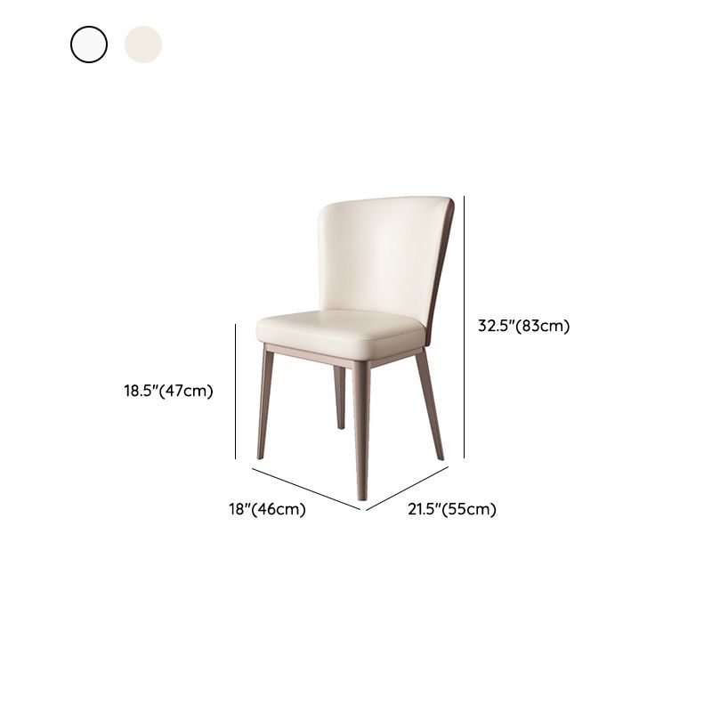 Modern Side Chair Metal Solid Back Dining Room Chair for Kitchen