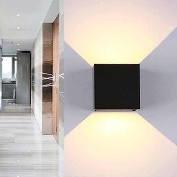 Modern Style Aluminum Wall Light Geometric LED Wall Washer for Outdoors