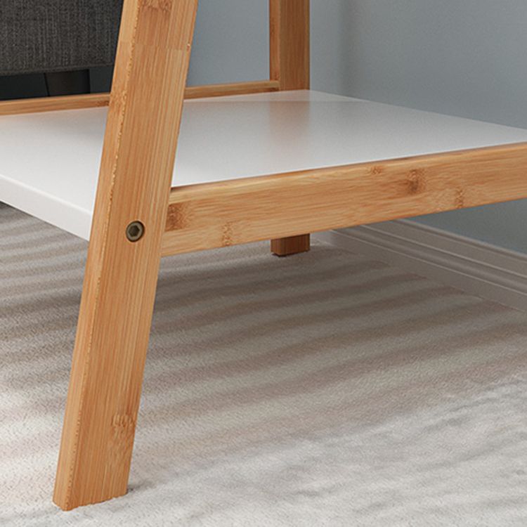 Simple Ladder Shelf Bookcase Modern Bamboo Bookshelf for Office Home