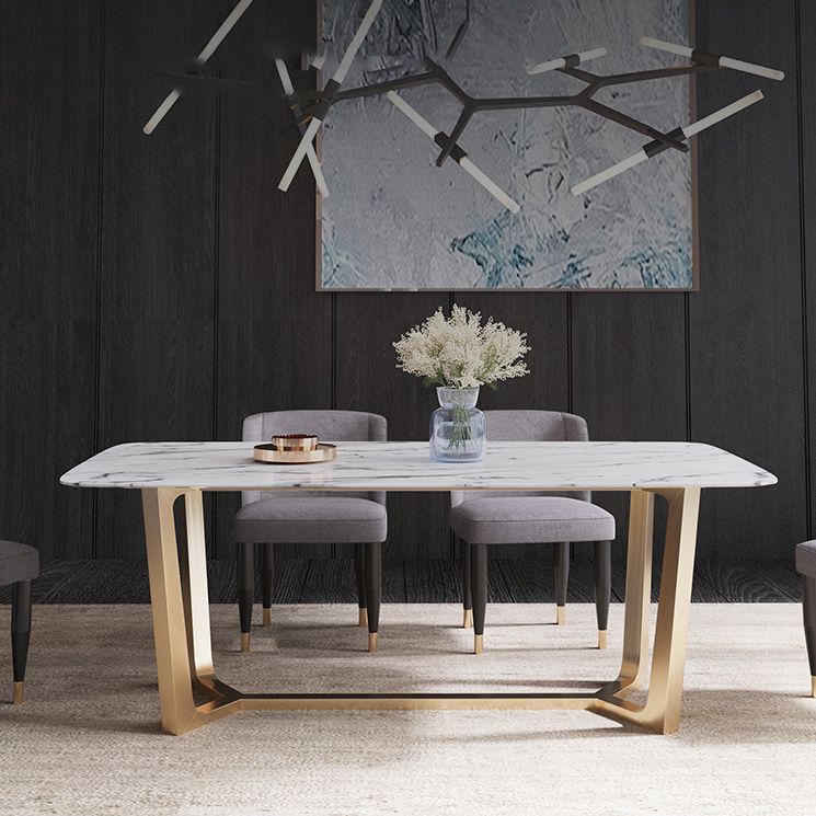 1/2/5/6 Pcs Dining Room Table and Chair Set Sintered Stone Dining Room Set