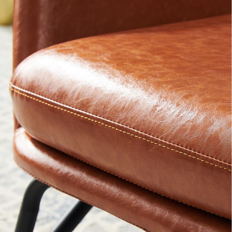 Contemporary 27.56" W Flared Arms Armchair with MW Base for Living Room
