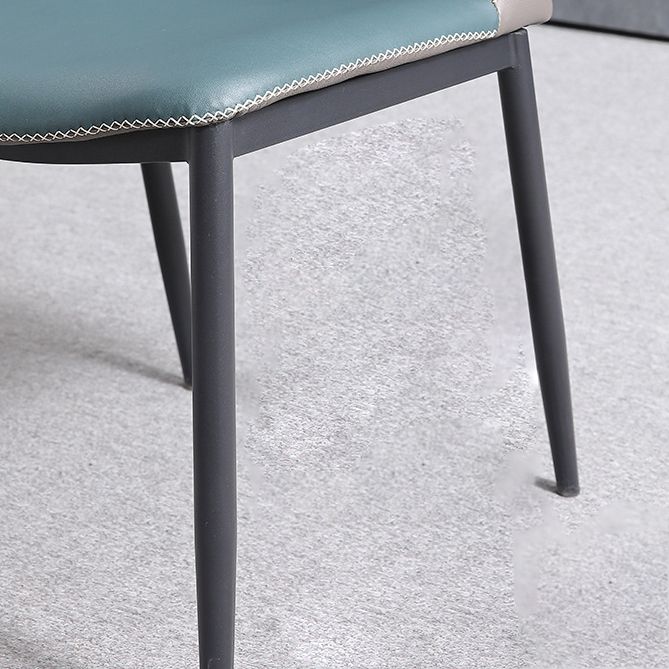 Contemporary Dining Chairs Armless Chair with Metal Legs for Home