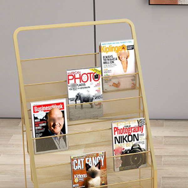 Metal Ladder Bookcase Scandinavian Style Closed Back Book Shelf