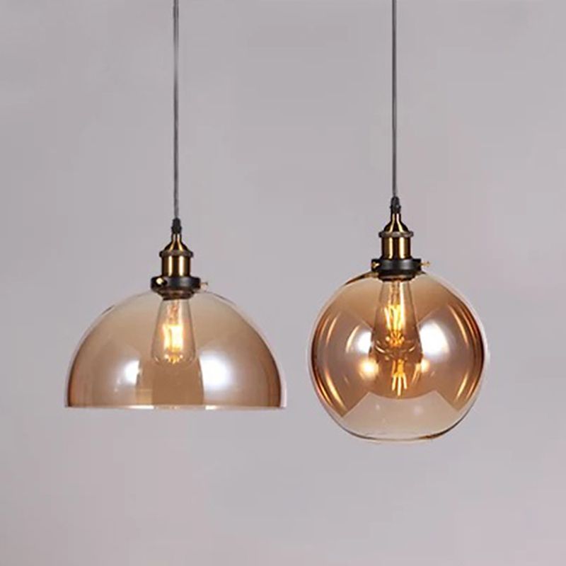 Glazen gearceerde plafondverlichting armatuur loftstijl restaurant hanglamp plafondlicht