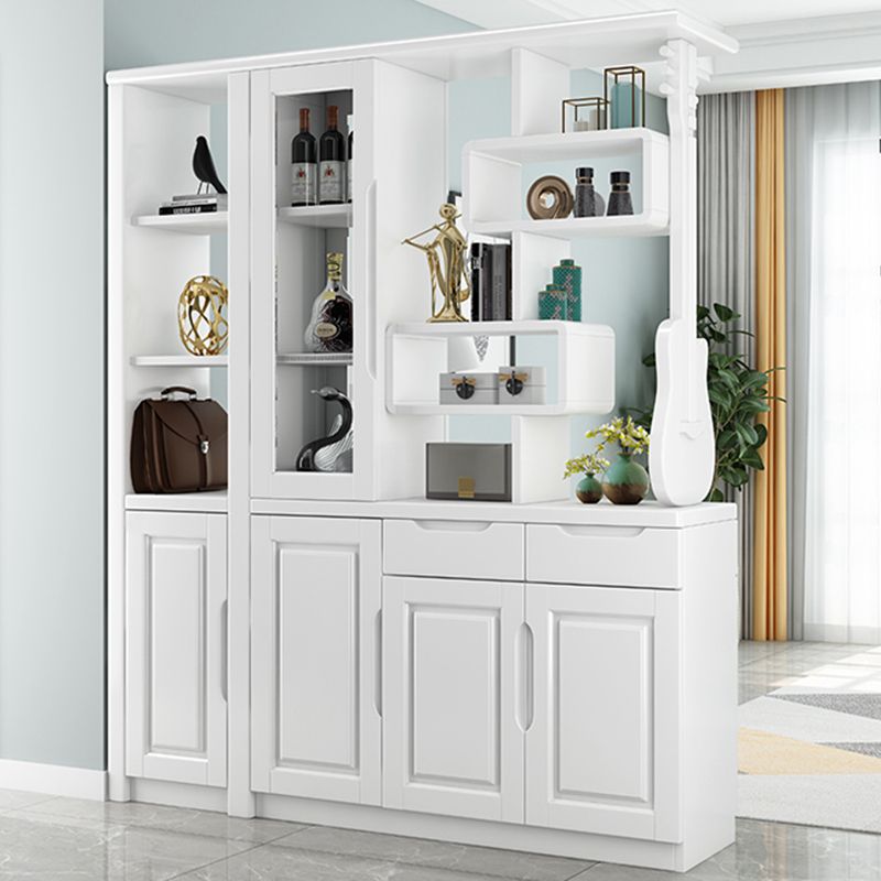 Solid Wood Cabinet 14.96" Wide Accent Cabinet with Drawers and Shelves