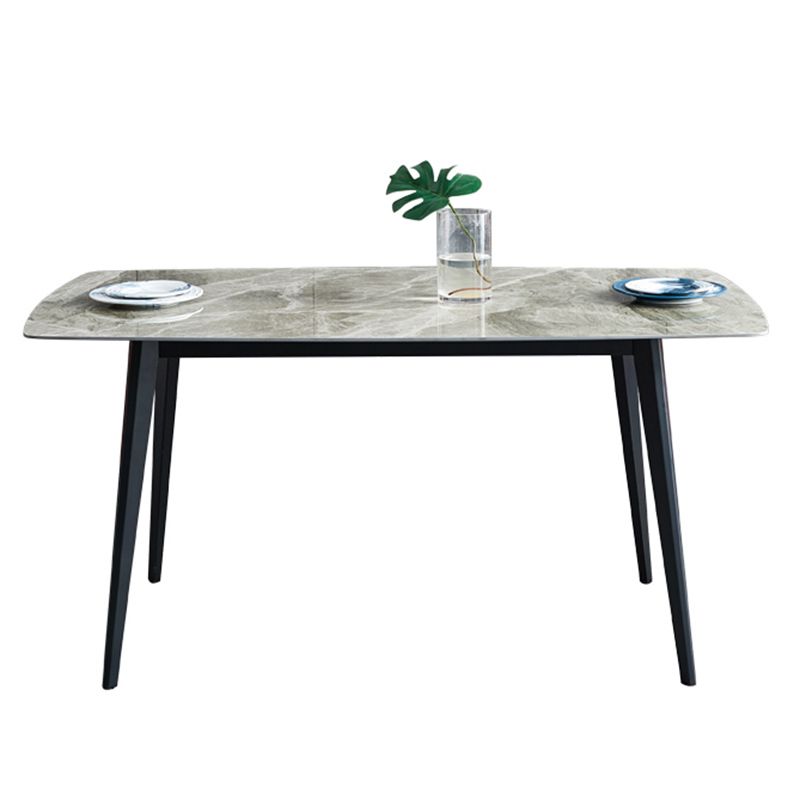 Glossy Gray Dining Table Set 1/4/5/7 Pieces Contemporary Dinette Set for Kitchen