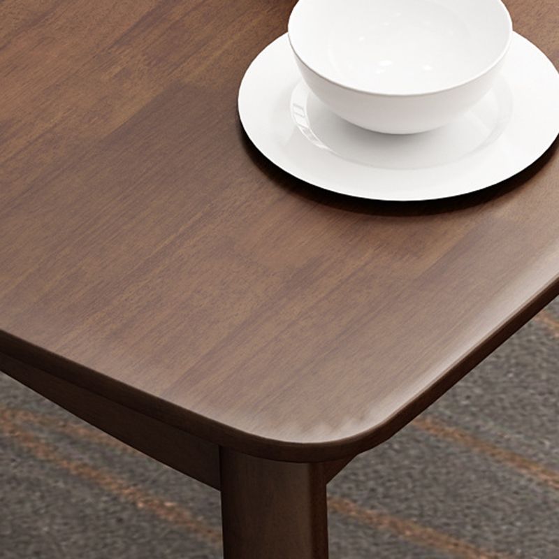 Rubberwood Solid Wood Dining Table Modern Dining Table for Kitchen