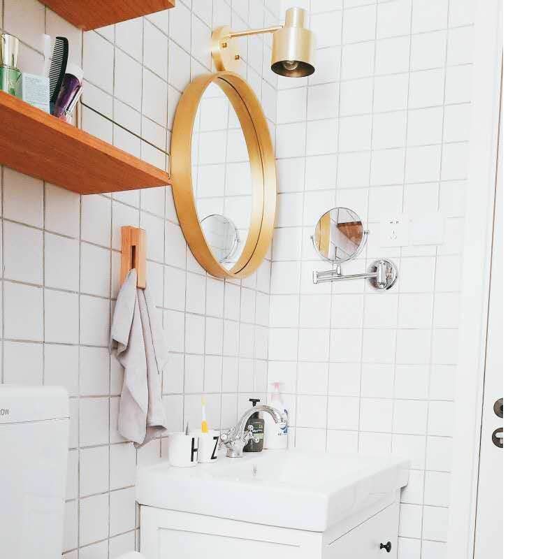 Mid-Century Home Wall Lighting 1 Head Down Lighting Mental Cage Wall Mounted Lights in Gold