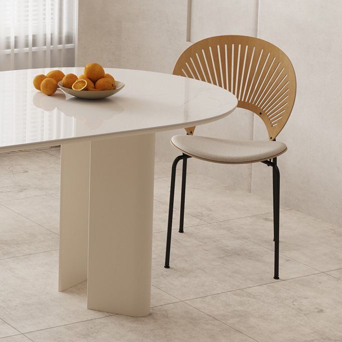 Oval Dining Table Contemporary Dinner Table for Home Kitchen